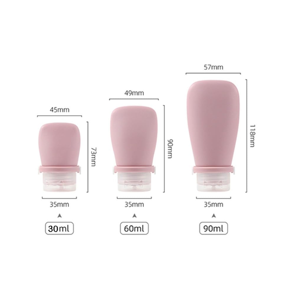 50 Pack Refillable Silicone Travel Bottles for Shampoo, Lotion & Shower Gel
