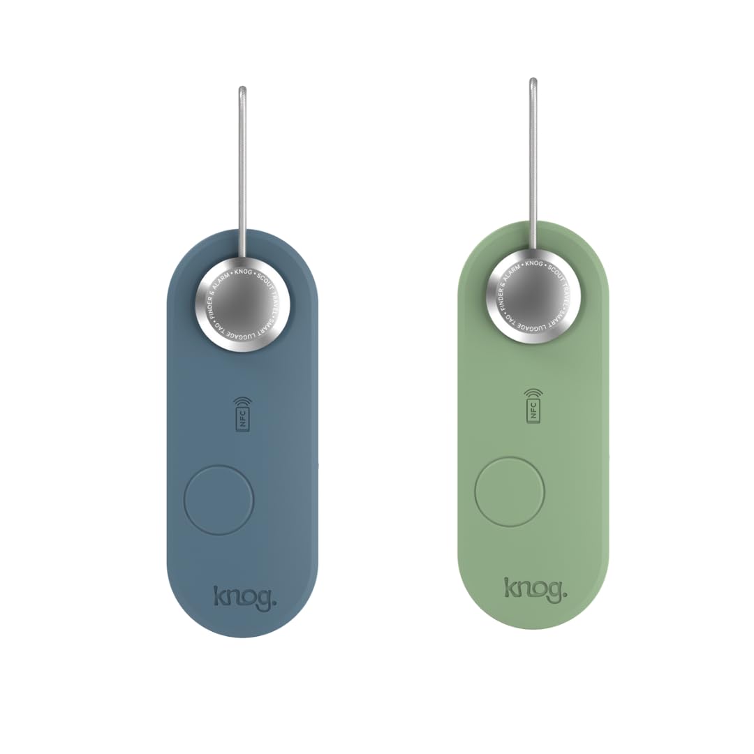 2-Pack Rechargeable Smart Luggage Tags with Tracker and Alarm