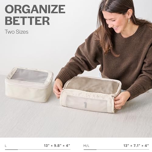Compression Packing Cubes with Double Zippers