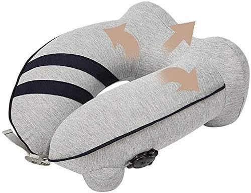 Inflatable U-Shaped Travel Neck Pillow for Airplane & Car