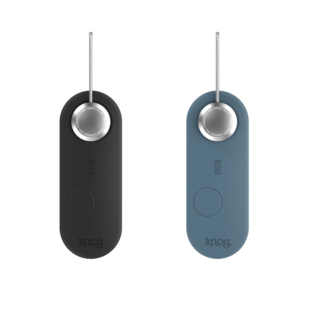 2-Pack Rechargeable Smart Luggage Tags with Tracker and Alarm