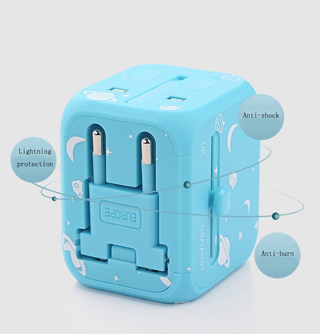 Universal Travel Adapter with Dual USB Ports