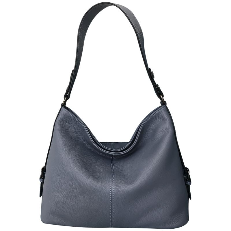 Women's Full-Grain Leather Tassel Hobo Bag