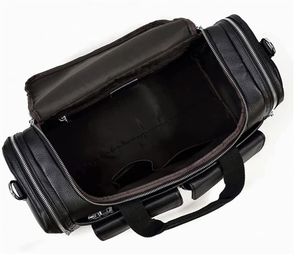 Waterproof Leather Weekender Duffel Bag