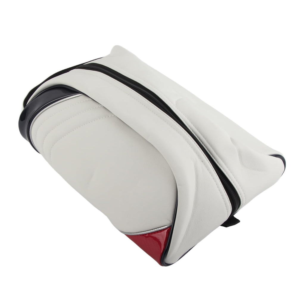 Large PU Leather Travel Shoe Bag – White