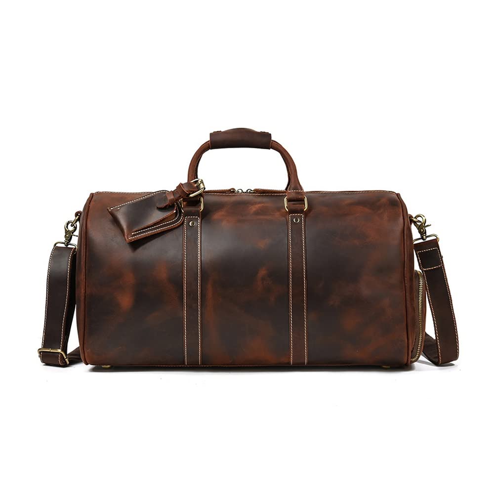 Leather Travel Duffel Carry-On Bag