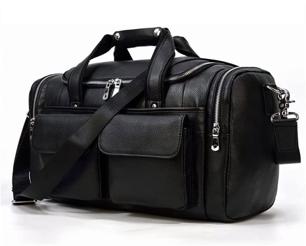 Waterproof Leather Weekender Duffel Bag