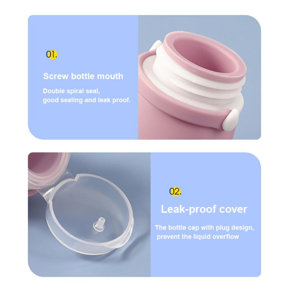 50 Pack Refillable Silicone Travel Bottles for Shampoo, Lotion & Shower Gel