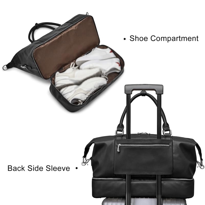 Women's Genuine Leather Weekender Duffel Bag