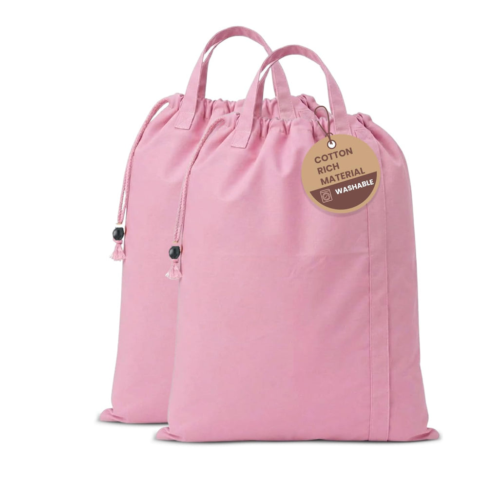 LFH Home Reusable Canvas Laundry Bags