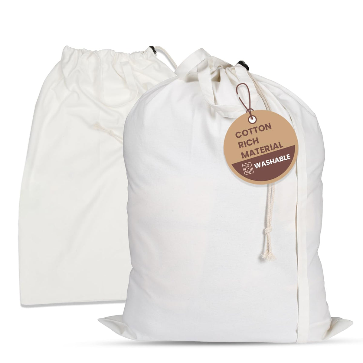 LFH Home Reusable Canvas Laundry Bags