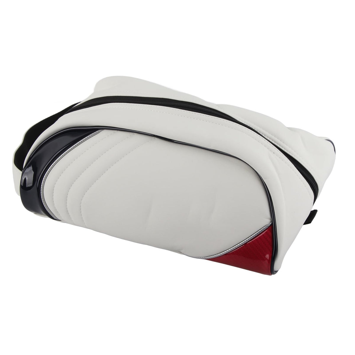 Large PU Leather Travel Shoe Bag – White
