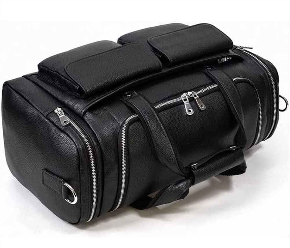 Waterproof Leather Weekender Duffel Bag