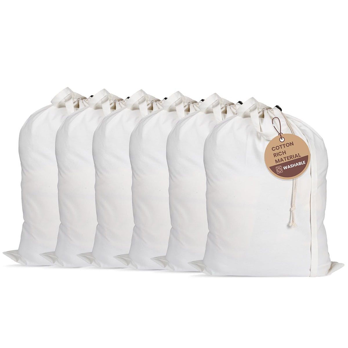 LFH Home Reusable Canvas Laundry Bags