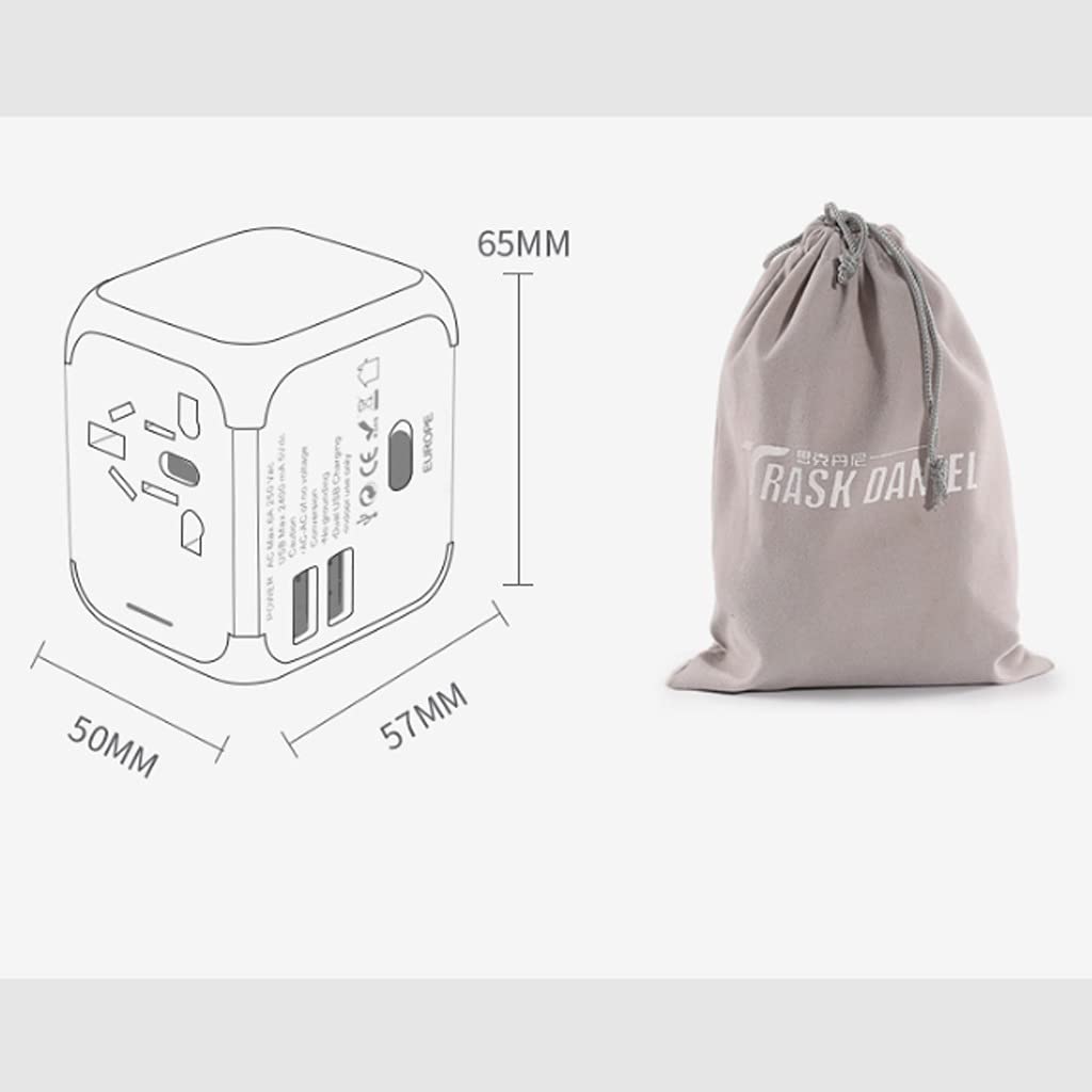 Universal Travel Adapter with Dual USB Ports