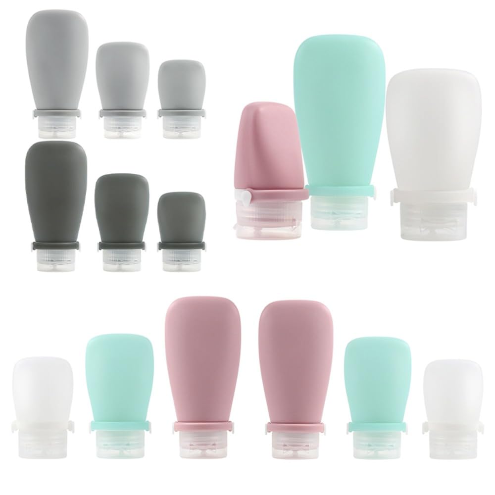 50 Pack Refillable Silicone Travel Bottles for Shampoo, Lotion & Shower Gel