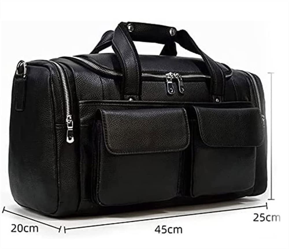 Waterproof Leather Weekender Duffel Bag