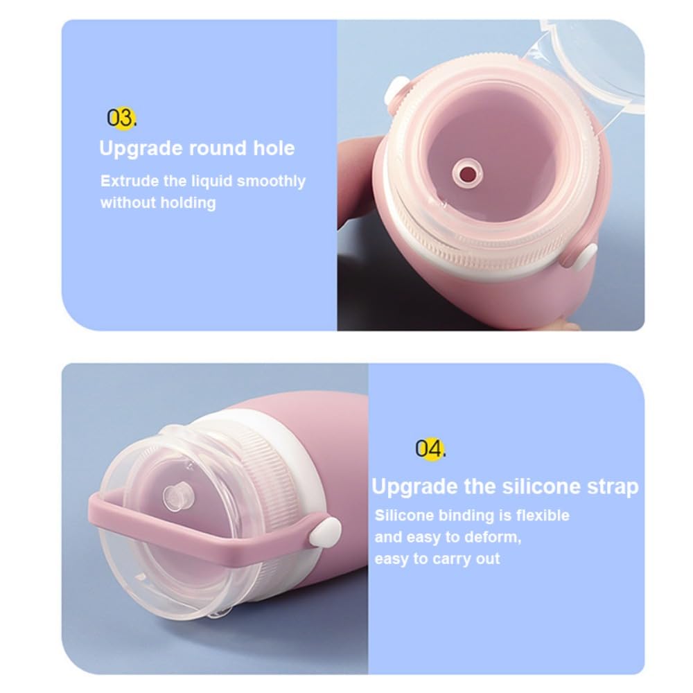 50 Pack Refillable Silicone Travel Bottles for Shampoo, Lotion & Shower Gel