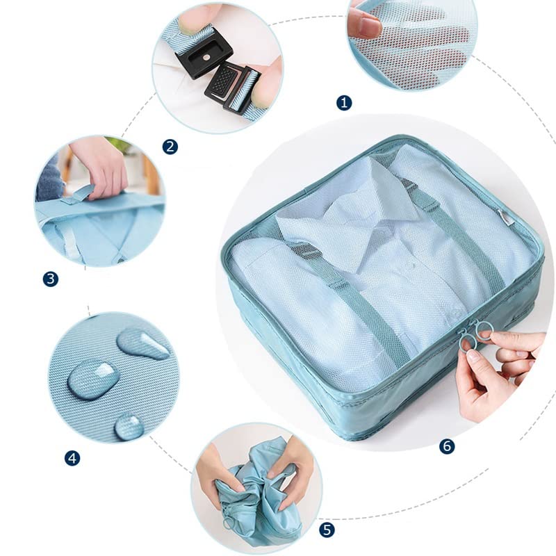 8-Piece Travel Packing Cube and Organizer Set