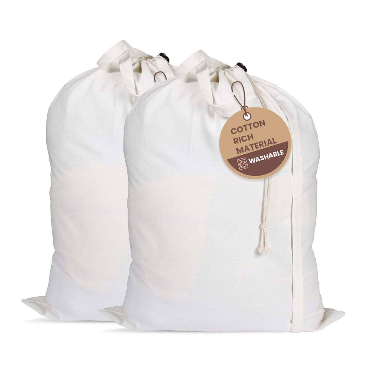 LFH Home Reusable Canvas Laundry Bags