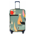 Mid-Century Cat Print Luggage Cover, Stylish Suitcase Protector