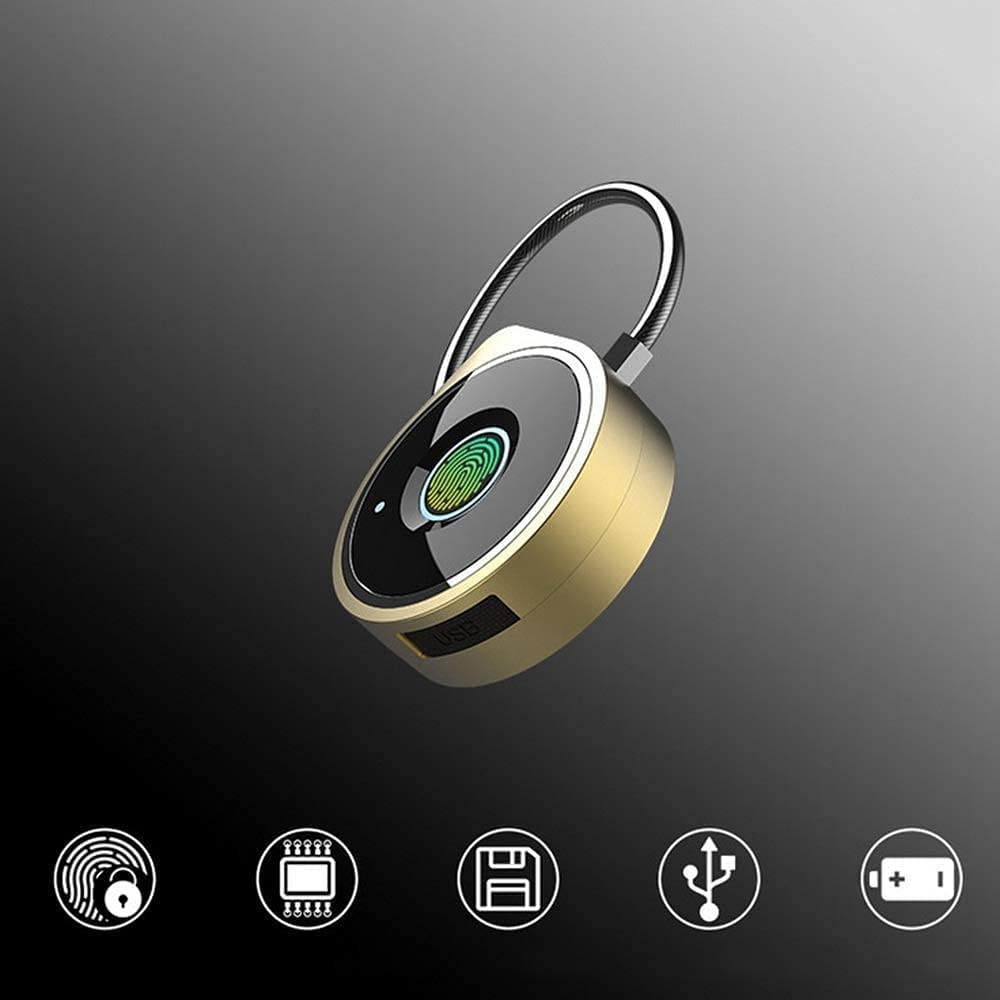 Smart Fingerprint Padlock for Bikes, Lockers, Luggage & Backpacks