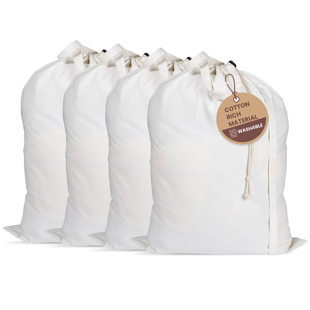 LFH Home Reusable Canvas Laundry Bags