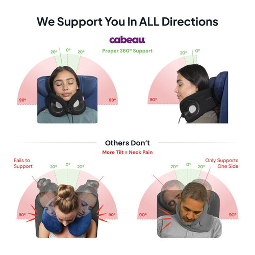 Deluxe Travel Neck Pillow with Carry Bag