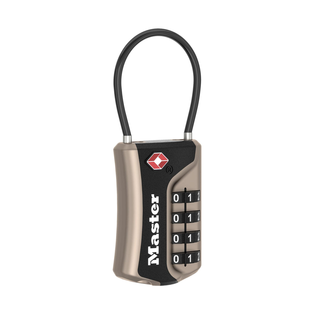 Master Lock TSA Approved Combination Luggage Lock, Silver, 4697SLVEC