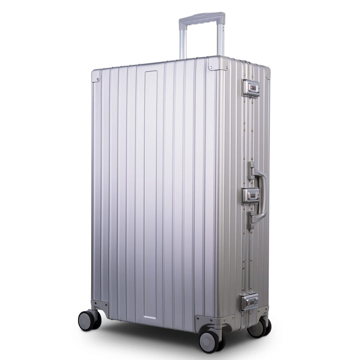text All-Aluminum Hardshell Spinner Suitcase – 20–28 Inches