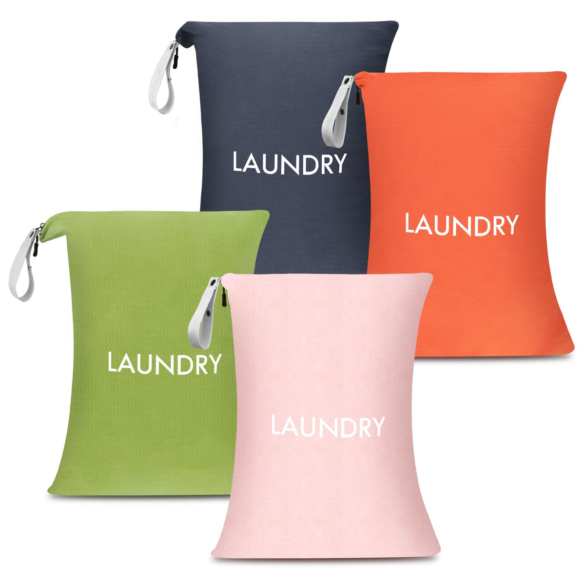 WiseBoy 4 Pack Dirty Laundry Travel Bag, Nylon Travel Dirty Clothes Bag