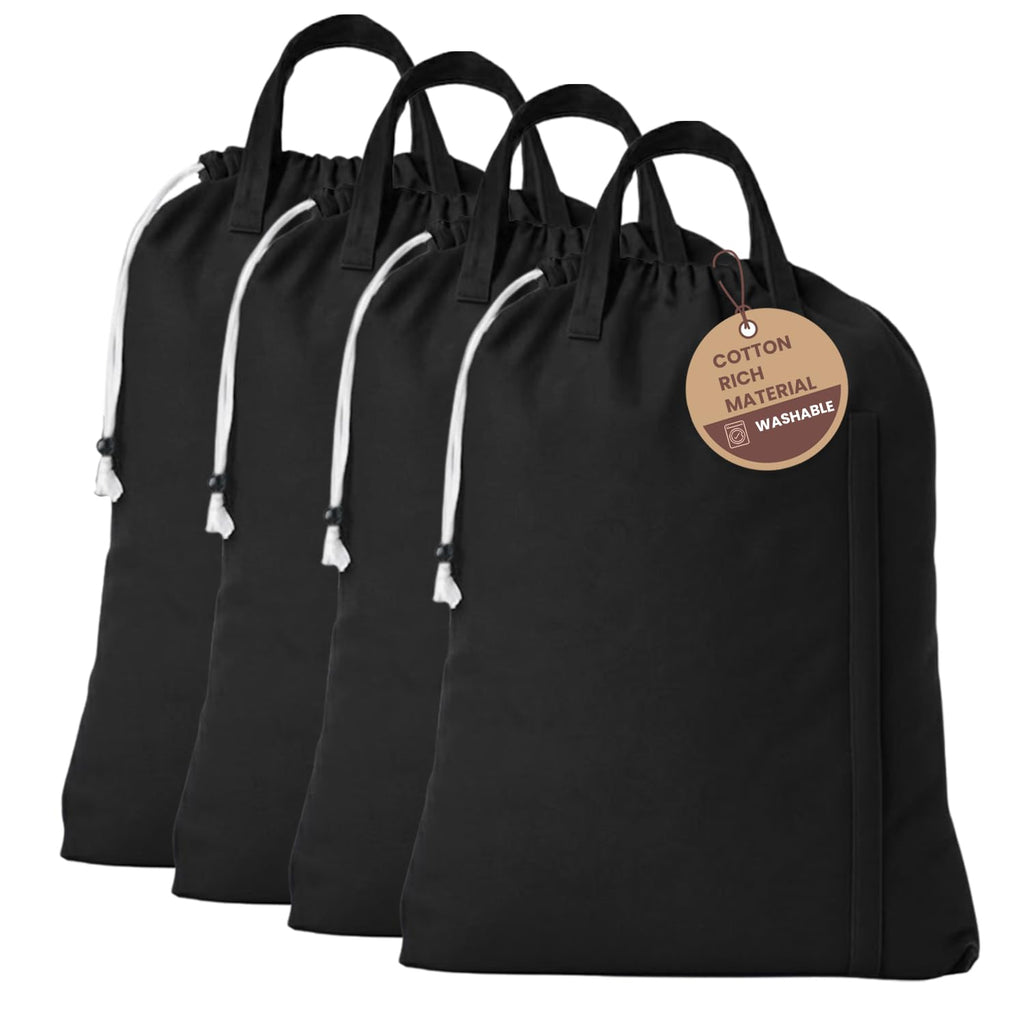 LFH Home Reusable Canvas Laundry Bags