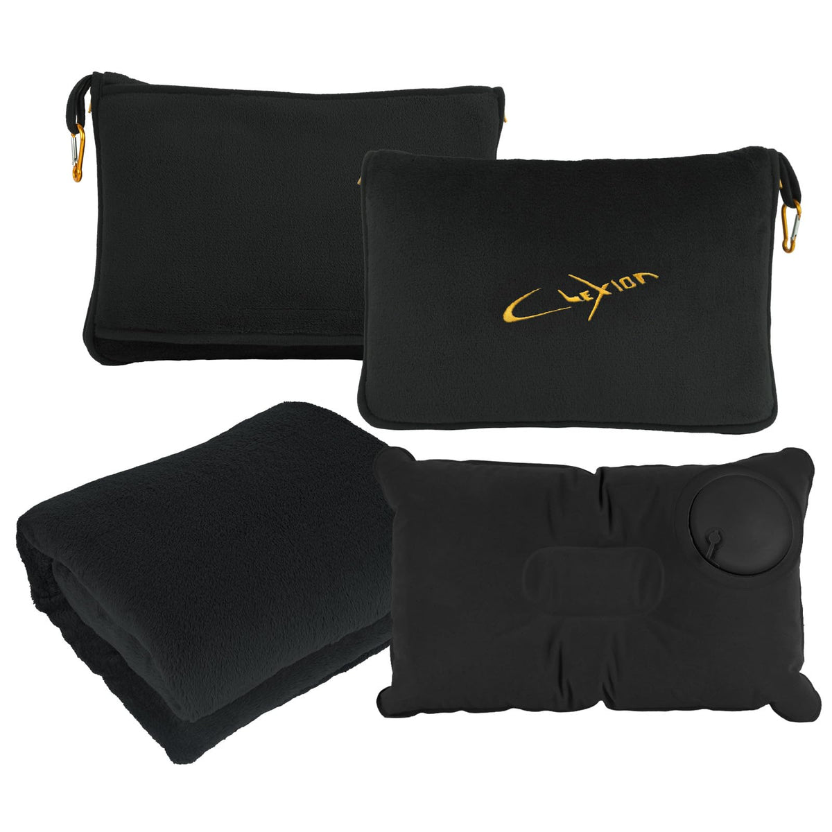 CLEXION Travel Pillow and Blanket Set