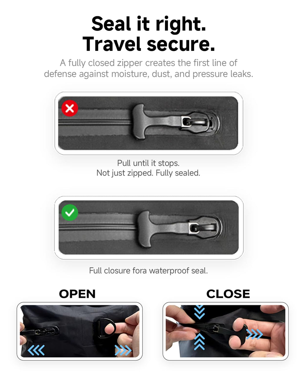 Reusable Travel Vacuum Bags with Built-In Pump