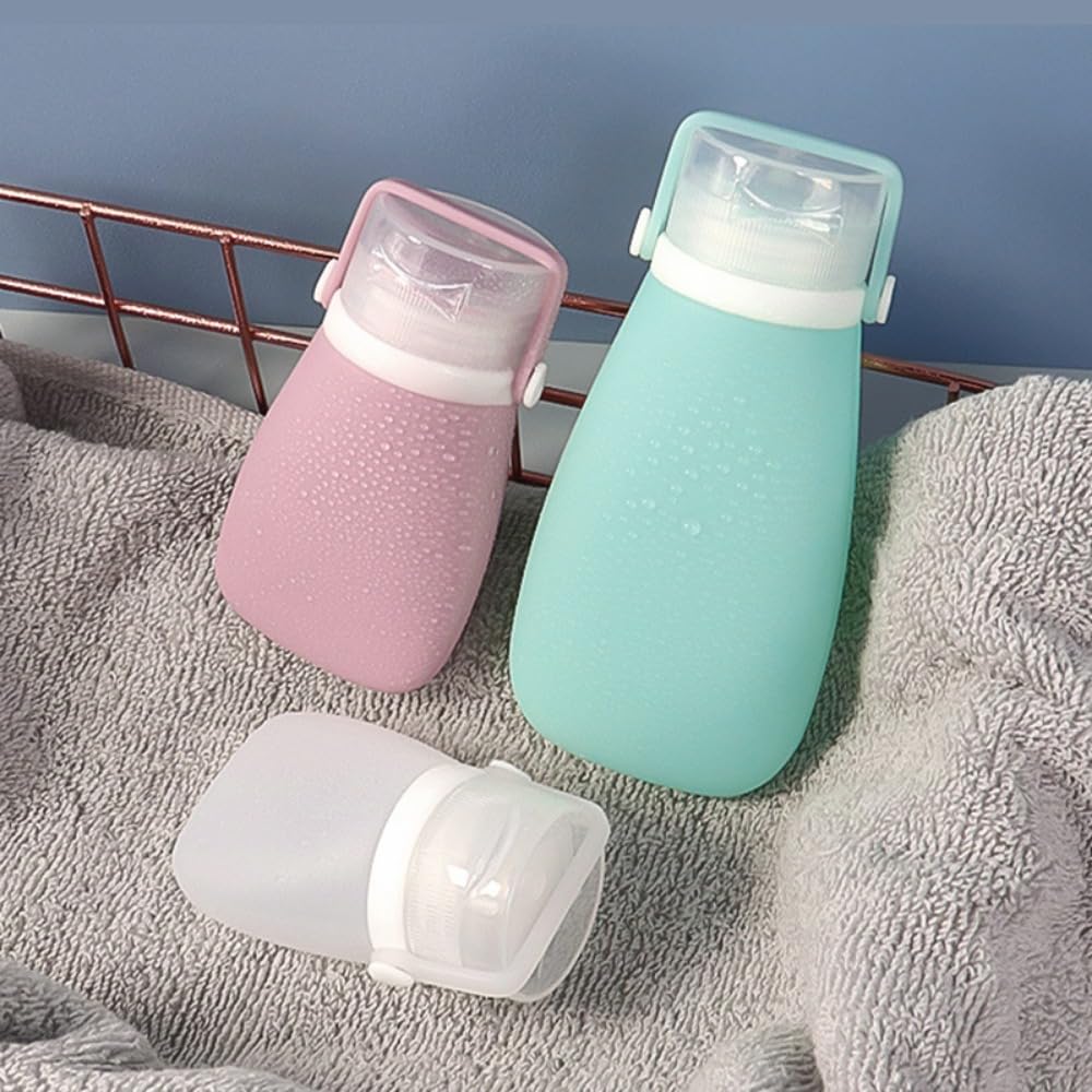50 Pack Refillable Silicone Travel Bottles for Shampoo, Lotion & Shower Gel