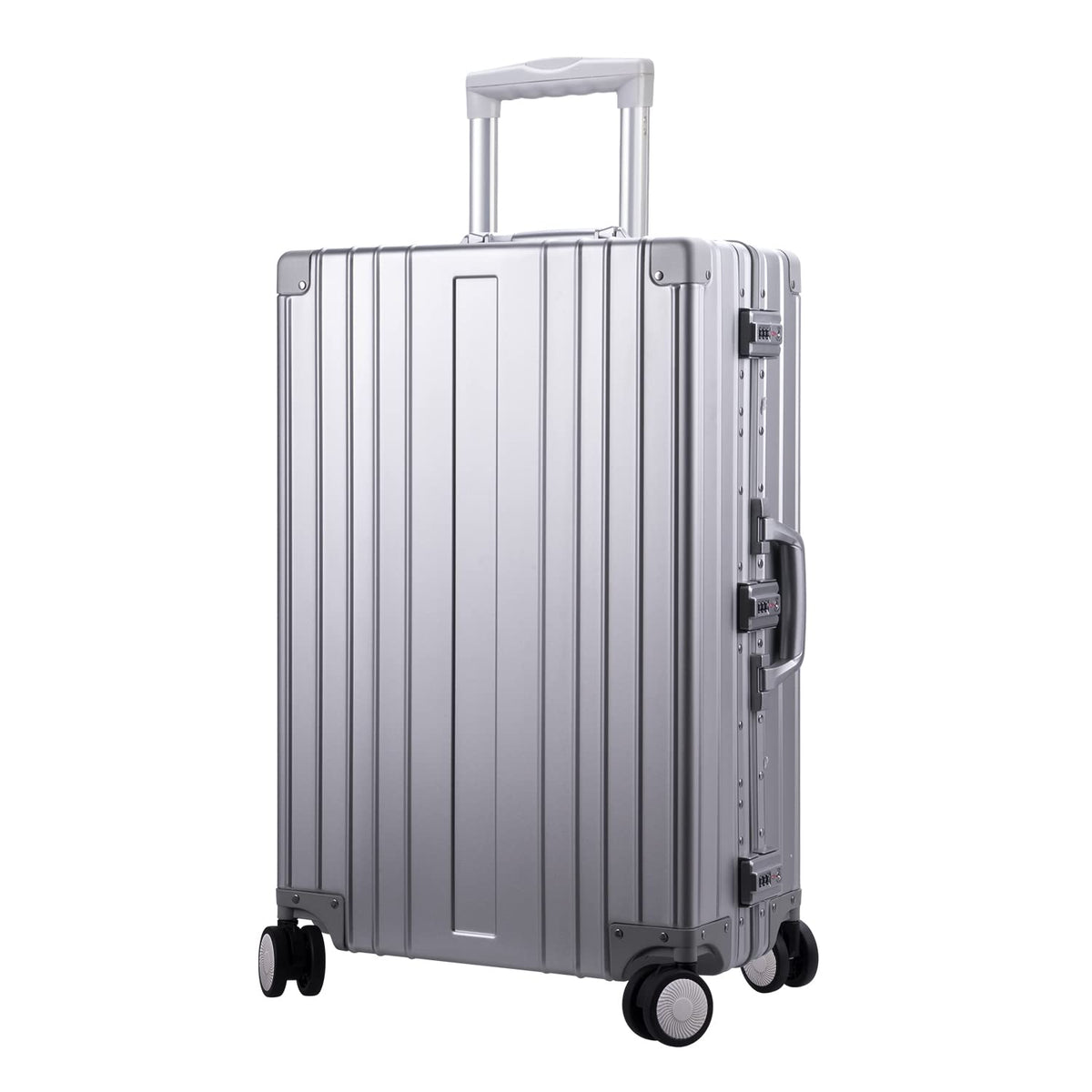 text All-Aluminum Hardshell Spinner Suitcase – 20–28 Inches