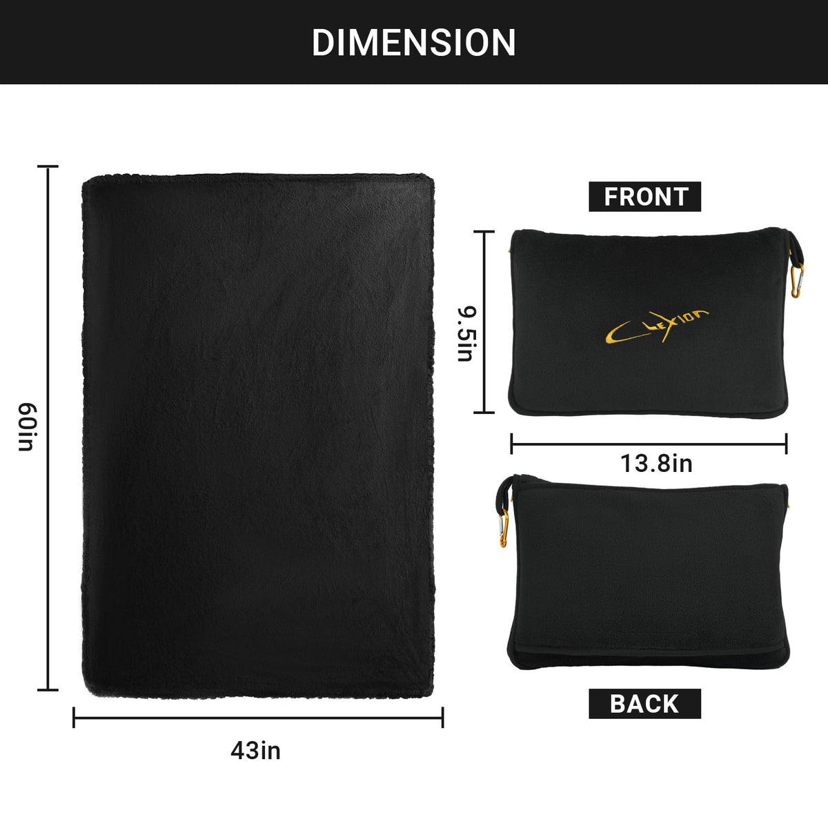 CLEXION Travel Pillow and Blanket Set