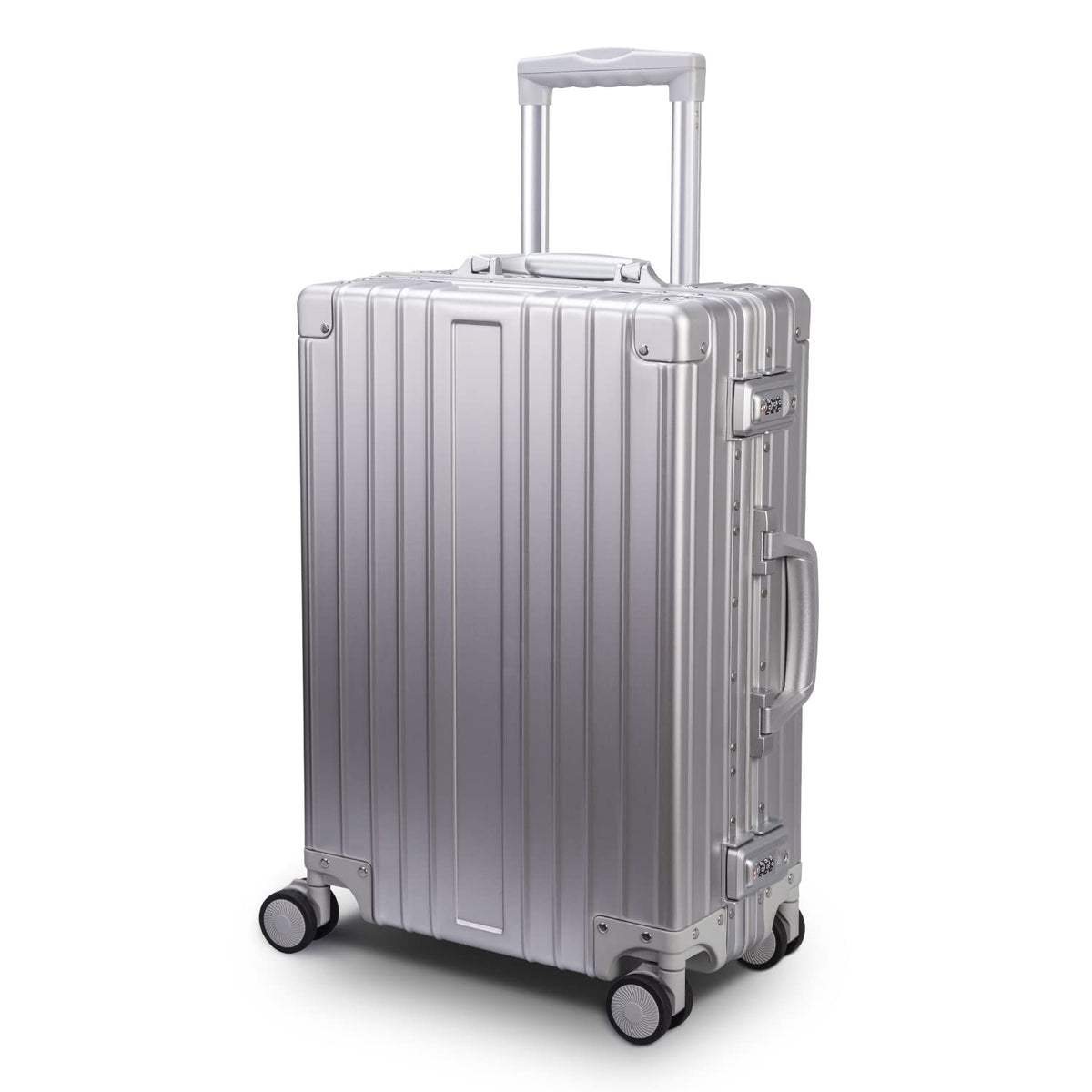 text All-Aluminum Hardshell Spinner Suitcase – 20–28 Inches