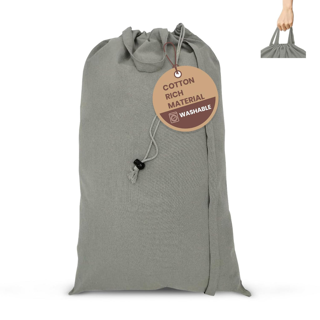 LFH Home Reusable Canvas Laundry Bags