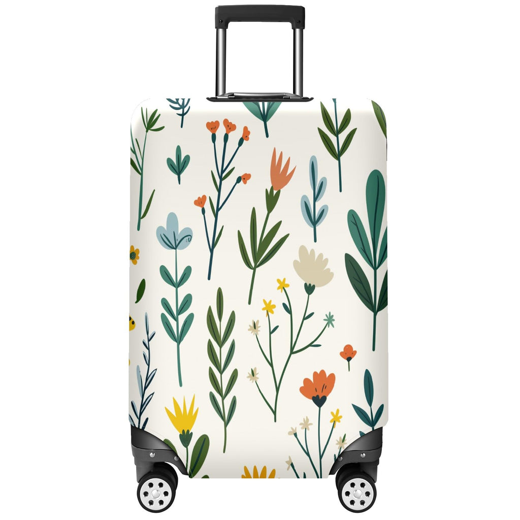 Garden Plant Print Luggage Cover, Washable Suitcase Protector for 30–32 Inch Luggage