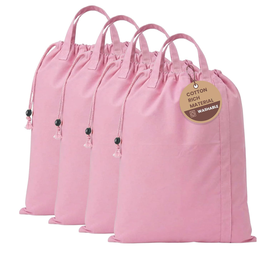 LFH Home Reusable Canvas Laundry Bags