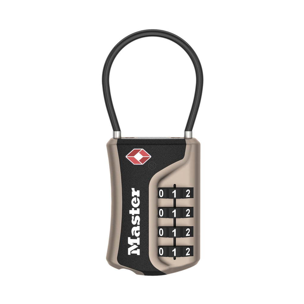 Master Lock TSA Approved Combination Luggage Lock, Silver, 4697SLVEC