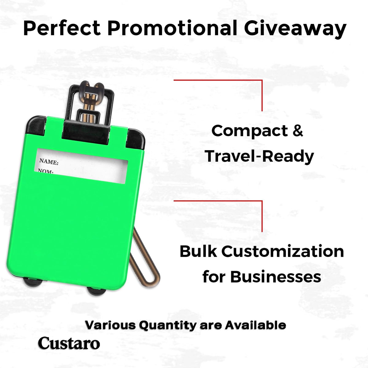 Custom Luggage Tags Bulk – Personalized Luggage Tags with Logo and Text