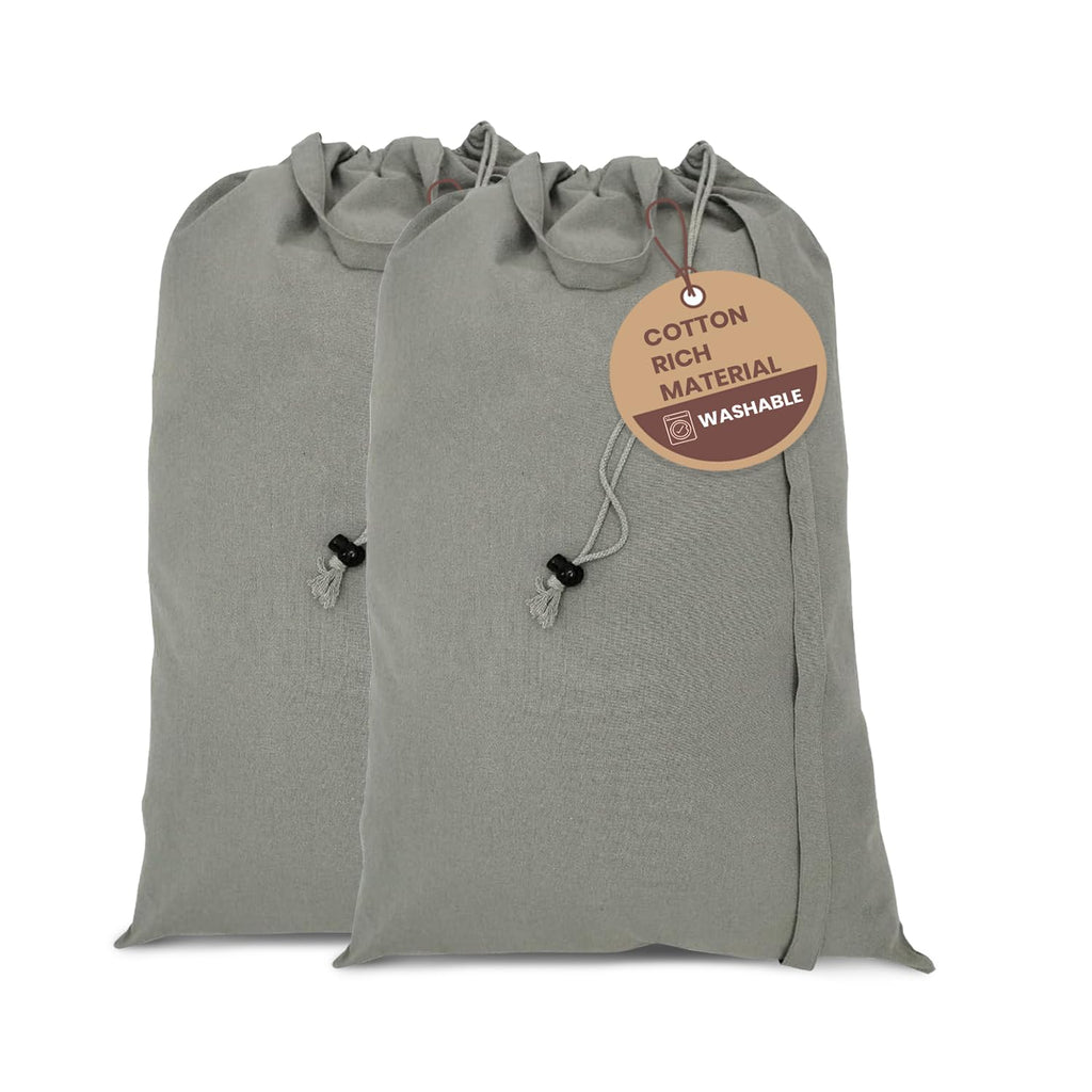 LFH Home Reusable Canvas Laundry Bags