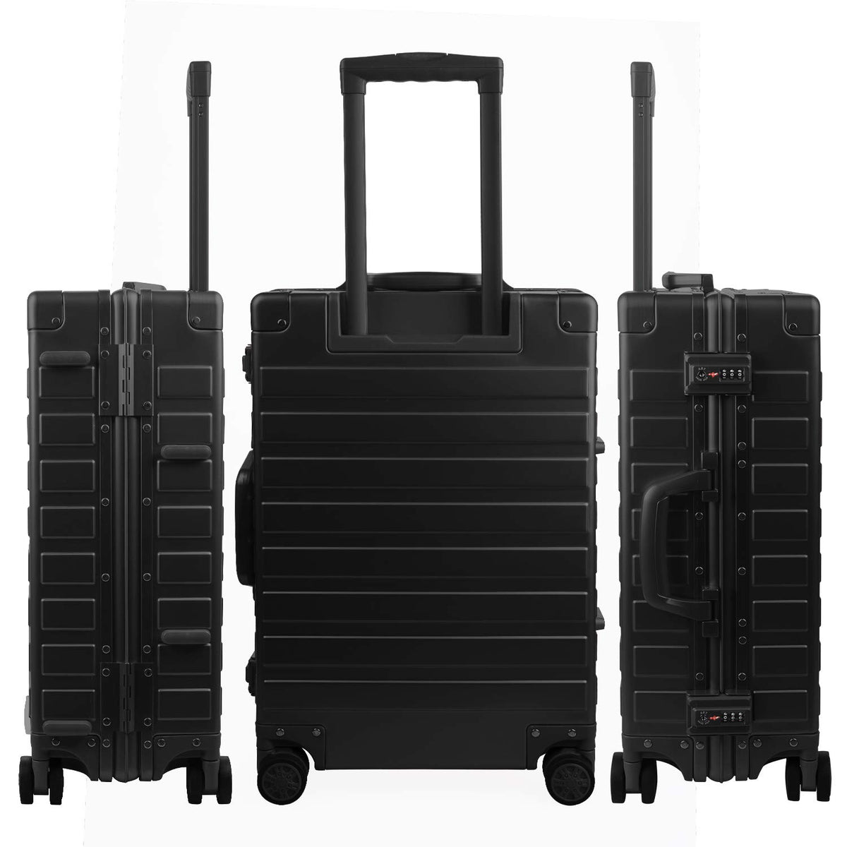 text All-Aluminum Hardshell Spinner Suitcase – 20–28 Inches