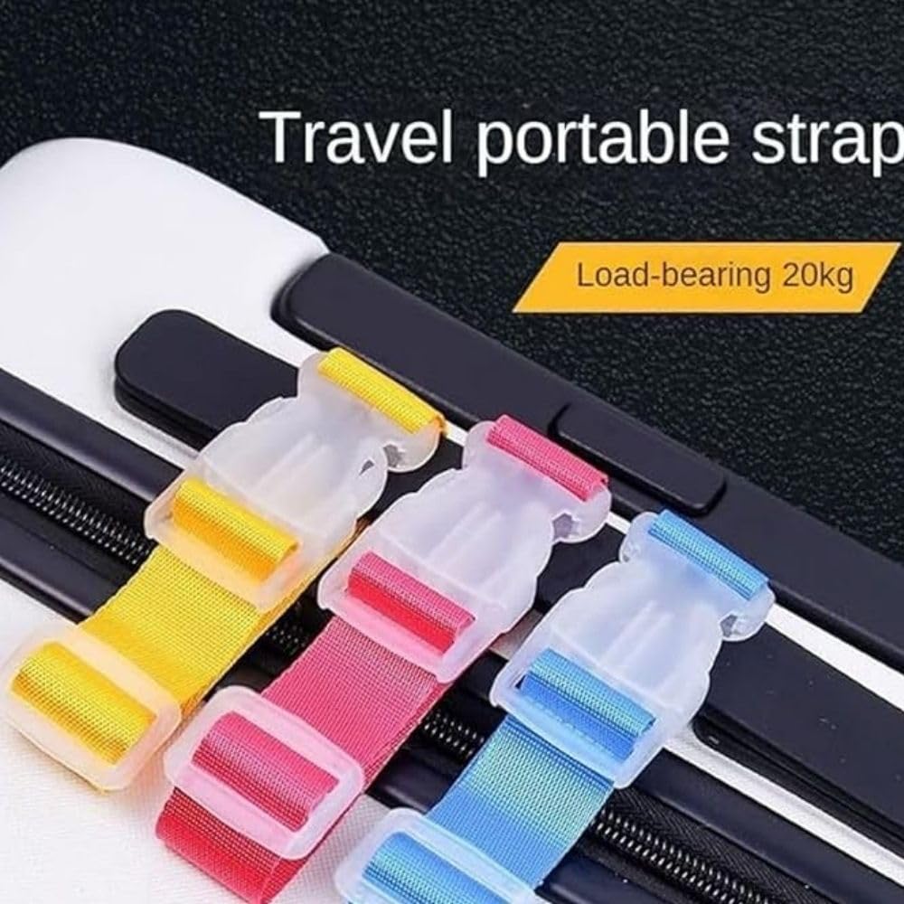 Heavy Duty Adjustable Luggage Straps with Quick Release Buckle, Multicolour, 2 Pack