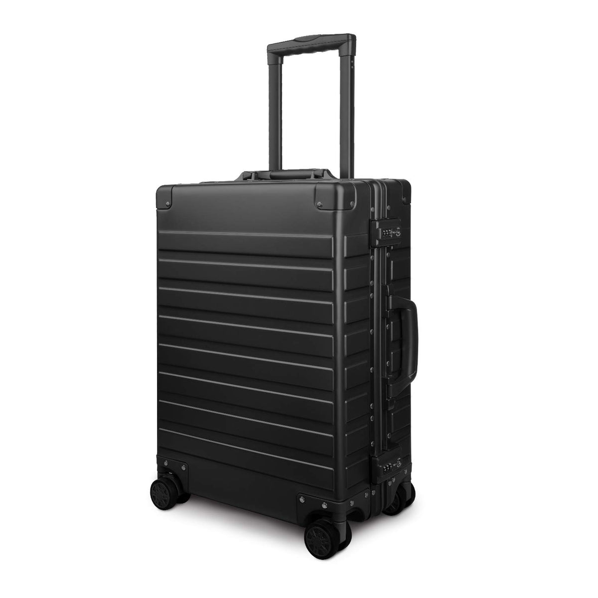 text All-Aluminum Hardshell Spinner Suitcase – 20–28 Inches