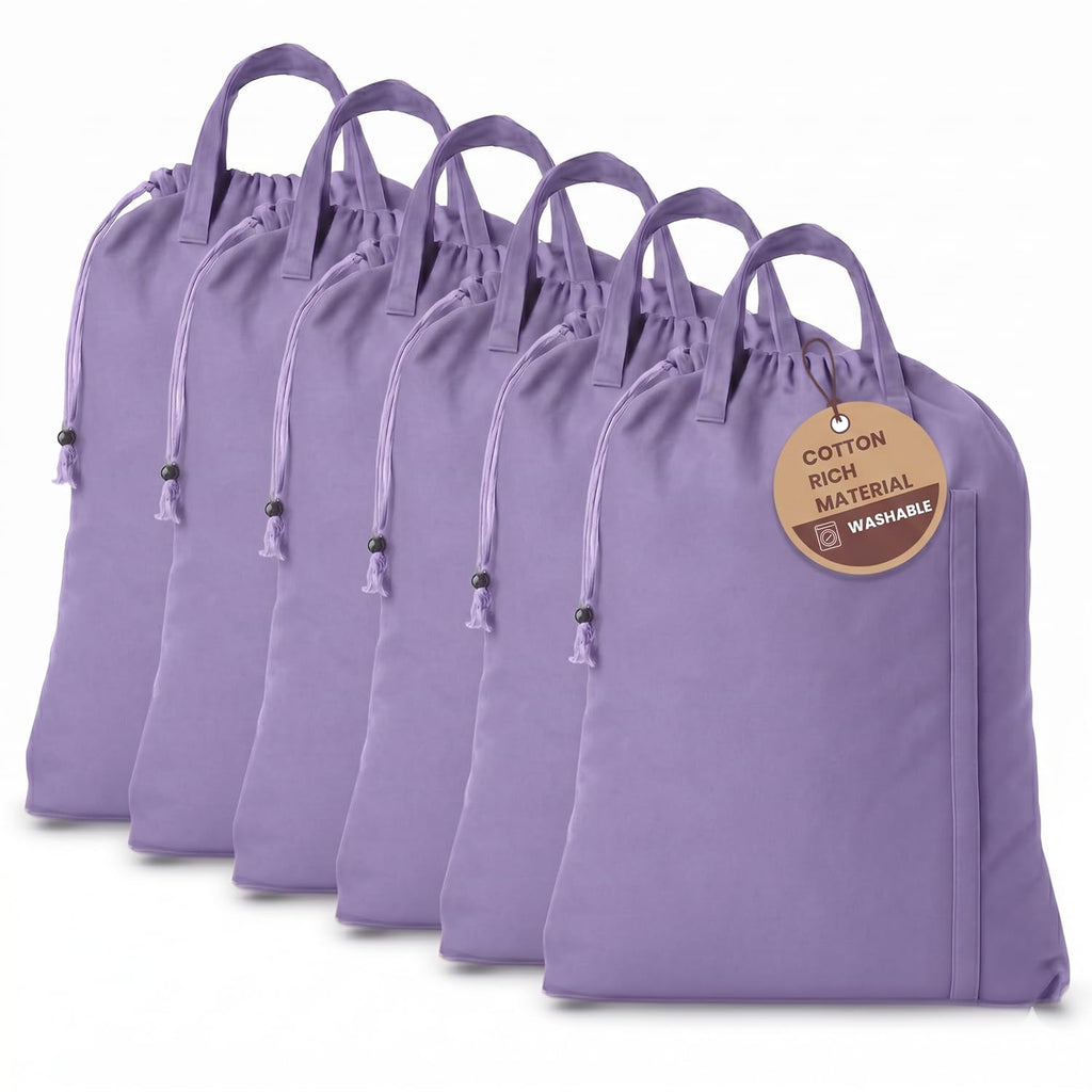 LFH Home Reusable Canvas Laundry Bags
