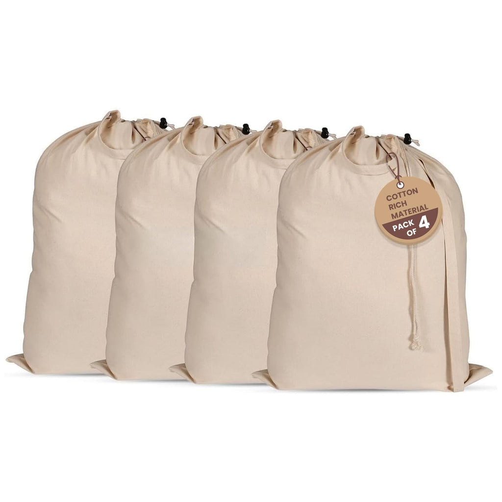LFH Home Reusable Canvas Laundry Bags