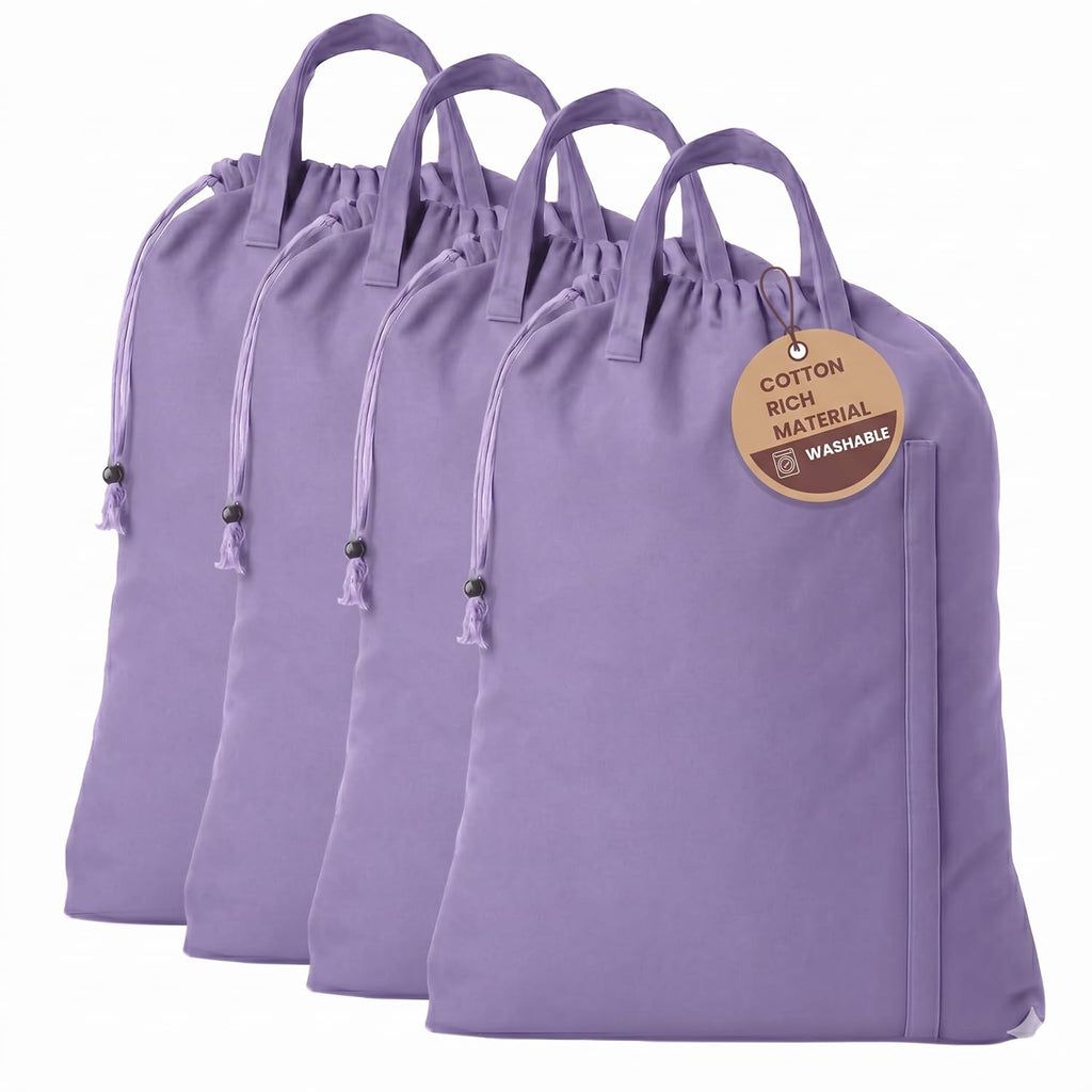 LFH Home Reusable Canvas Laundry Bags